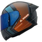LS2 Rapıd 2 Race Extra Mat Gri-Neon Turuncu Kask - 2XL - Mavi