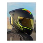 LS2 Rapid 2 Race Extra Mat Neon Sarı Navy Mavi Kask