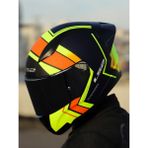 LS2 Rapid 2 Race Extra Mat Neon Sarı Navy Mavi Kask