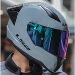 Ls2 Rapıd 2 Race Nardo Gri Fullface Motosiklet Kaskı Gökkuşağı Camlı - 3XL