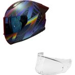 Ls2 Rapıd 2 Race Optık Mat Mavi-Mor Kask++Spoiler-Set
