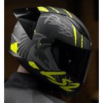 LS2 Rapid 2 Race Raven Siyah Camlı Neon Sarı Kapalı Motosiklet Kaskı