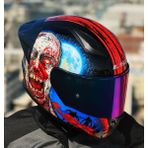 Ls2 Rapıd 2 Race Zombıe Fullface Motosiklet Kaskı Gökkuşağı Camlı - XL