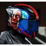 Ls2 Rapıd 2 Race Zombıe Fullface Motosiklet Kaskı Mavi Camlı - XL