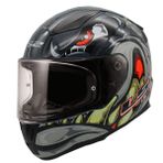 Ls2 Rapid 2 Spox Gri-Kırmızı Kask renkli S