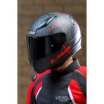 LS2 Rapid 2 Takaroa Mat Siyah-Kırmızı Vizörlü Kask