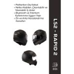 Ls2 Rapid 2 Takaroa Motosiklet Kaskı – Full Face, Güvenli & Konforlu Tasarım - Mat Siyah