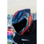 LS2 Rapıd 2 Xtreet Mat Siyah-Kırmızı Kask+Spoıler