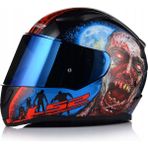 Ls2 Rapıd 2 Zombıe Fullface Motosiklet Kaskı Mavi Camlı - 2XL