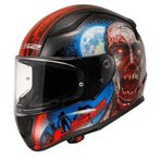 Ls2 Rapid 2 Zombie Siyah-Kırmızı Kask renkli XL