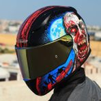 Ls2 Rapıd 2 Zombıe Siyah-Kırmızı Kask - XS