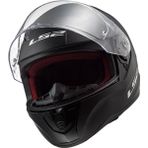 LS2 Rapid Mat Siyah Kask XL Beden Polikarbon Dış Kabuk ve Nefes Alabilen İç Astar Özellikli