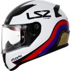 Ls2 Rapıd Stark Beyaz-Kırmızı-Mavi Kask - Kırmızı - Beyaz