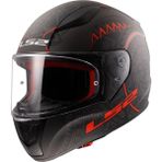Ls2 Rapid Takaroa Mat Siyah-Kırmızı Motosiklet Kask - XL