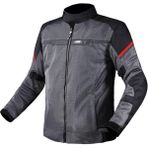 LS2 Riva Fileli Motosiklet Montu Siyah-Gri-Kırmızı Su Geçirmez Polyester Malzeme ile 4 Mevsim Kullanım