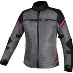Ls2 Riva Yazlık Kadın Motosiklet Montu - Siyah - Gri - Pembe - XS