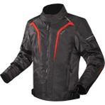 Ls2 Siyah-Gri-Kırmızı 4 Mevsim Motosiklet Montu 3XL Su Geçirmez Polyester Malzeme ile Üstün Koruma