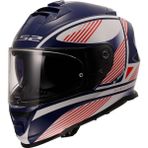 Ls2 Storm 2 Dodger Beyaz-Navy Mavi Kask - 2XL - Mavi - Beyaz - Kırmızı