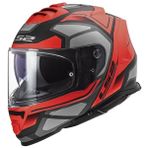 Ls2 Storm 2 Faster Mat Kırmızı-Tıtanıum Kapalı Kask