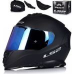 Ls2 Storm 2 Mat Siyah Fullface Motosiklet Kaskı Gökkuşağı Camlı - 2XL
