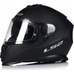 Ls2 Storm 2 Mat Siyah Kapalı Motosiklet Kaskı Şefaf Camlı - XL