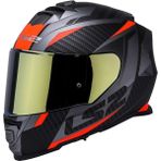 Ls2 Storm 2 Racer Turuncu Kapalı Motosiklet Kaskı Gold Camlı - XS