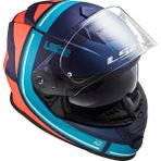 Ls2 Storm 2 Slant Mat Mavi-Turuncu Kask - Mavi - Turuncu