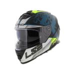 LS2 Storm 2 Sprinter Güneş Vizörlü Motosiklet Kaskı Mat Siyah-Gri Cobalt