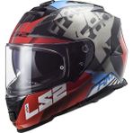 LS2 Storm 2 Sprinter Siyah Kırmızı Gümüş Full Face Motorsiklet Kaskı