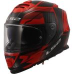 Ls2 Storm 2 Tracker Kapalı Kask 2XL Siyah-Kırmızı Polikarbon Malzeme ile Güvenli Sürüş
