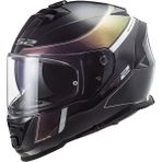 Ls2 Storm 2 Velvet Kapalı Kask Mat Siyah - Gökküşağı - XS - Renkli