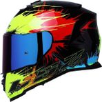LS2 Storm Drop Siyah-Sarı-Kırmızı Kask Mavi Cam - XS