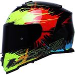 LS2 Storm Drop Siyah-Sarı-Kırmızı Kask Siyah Cam - XS