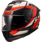 Ls2 Stream 2 Road Full Face Motosiklet Kaskı Siyah Kırmızı Beyaz - 2XL