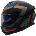 Ls2 Stream 2 Road Fullface Motorsiklet Kaskı Mat Siyah-Gri-Mavi-Kırmızı - Renkli