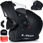 Ls2 Strobe 2 Çene Açılır Motosiklet Kaskı - Mat Siyah - 2XL
