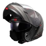 Ls2 Strobe 2 Code Mat Siyah-gri Çene Açılır Motosiklet Kaskı Gri