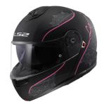 Ls2 Strobe 2 Lux Mat Sıyah-Pembe Kask Cene Acılır