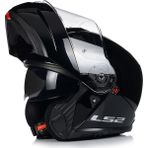 Ls2 Strobe 2 Parlak Siyah Çene Açılır Motosiklet Kaskı - 2XL