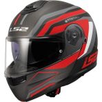 LS2 Strobe 2 Phantom Mat Tıtanıum-Gri-Kırmızı Kask - 2XL