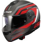 Ls2 Strobe 2 Phantom Mat Tıtanıum-Gri-Kırmızı Kask - Gri - Kırmızı