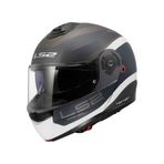 Ls2 Strobe 2 Victory Çene Açılır Kask Mat Gri - Mavi - Kum