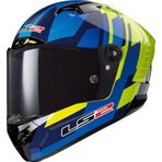 Ls2 Thunder Karbon Gas Kapalı Kask Mavi-neon Sarı LARGE