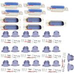 Lsgoodcare 10 adet RS232 paralel seri bağlantı DB15 15 Pin D Sub fiş/soket lehim bağlantısı + 10 adet DB15 plastik kapak çok yönlü