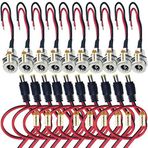 Lsgoodcare 20 Adet 5,5 x 2,1 MM 10A DC Güç Jakı Soketi Dc099 30V Dişli Dişi Montaj Konnektör Adaptörü 3,94 Ich 18AWG Kablo ve 5,5 mm x 2,1 mm 12V Saf Bakır Erkek DC Güç Kuyruk Kablosu