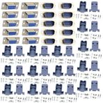 Lsgoodcare 20Pcs RS232 Paralel Seri Port DB9 9 Pin D Sub Erkek Dişi Lehim Bağlantısı 20Pcs DB9 Plastik Shell Kapak