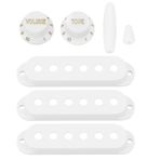 LT Easiyl 1 set Vintage tarzı pikap kapağı düğmeli şalter uç tremolo kol uç aksesuar kiti Fender Stratocaster Strat ile uyumlu