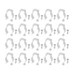 LT Easiyl 20 Adet T5 Paslanmaz Çelik Boru Kelepçesi Kalınlaştırılmış Paslanmaz Çelikten U-Clips Tutucu LED Işık Boruları için Montaj Aksesuarı LED Floresan Lambalar için
