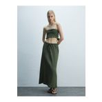 Ltb Basıc Crop Askılı Yeşil Bluz