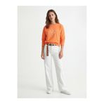 Ltb Baskılı Diagonal Relaxed Turuncu Sweatshırt